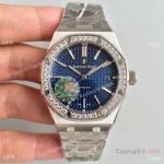 JF Factory Audemars Piguet Royal Oak Copy AAA Watch SS Blue Face